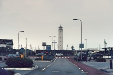 Lighthouse on the beach in Noordwijk